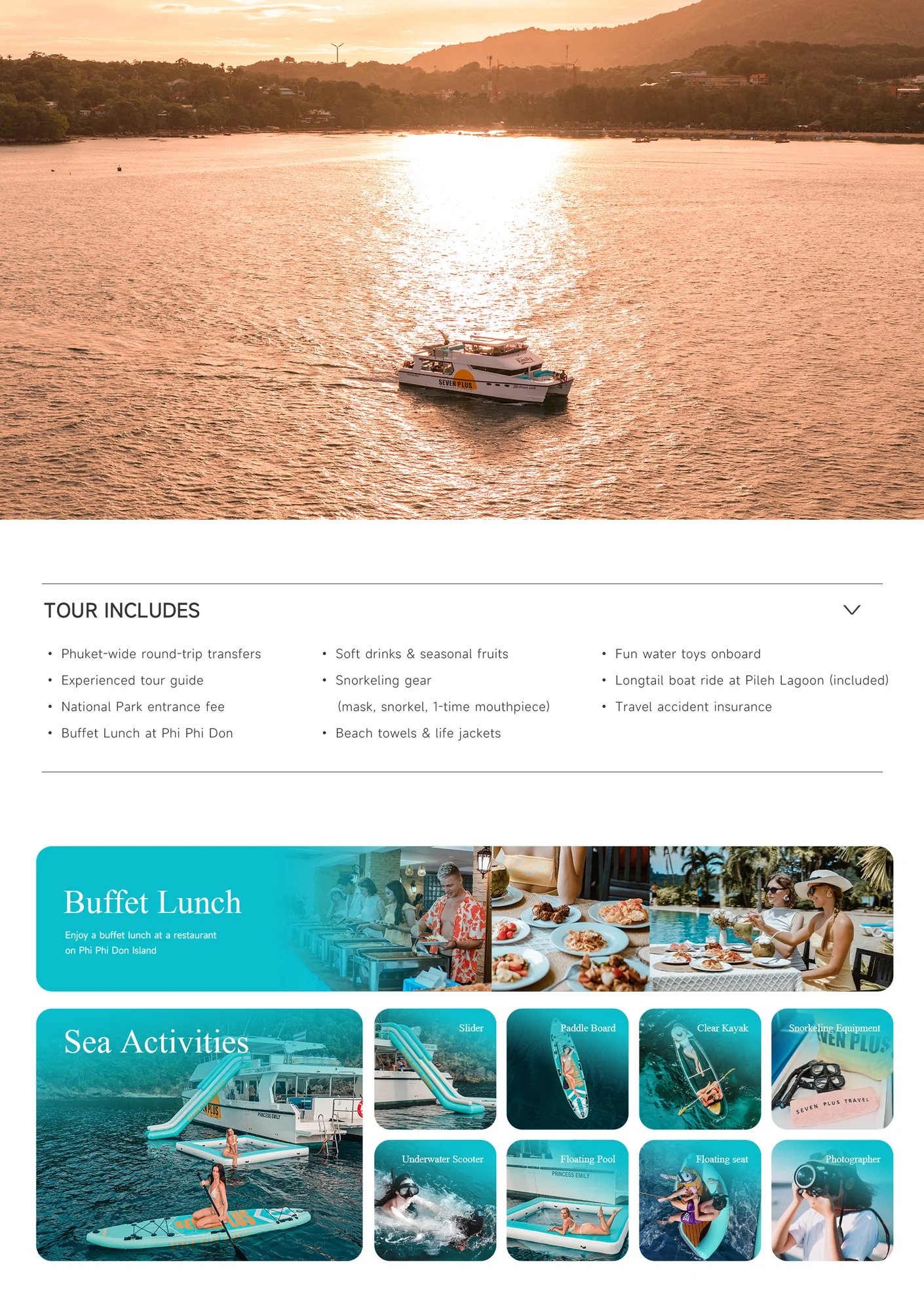 EMILY MOONLIGHT PLUS – PHI PHI LUXURY CRUISE + Lunch + SIC Transfer — image 1