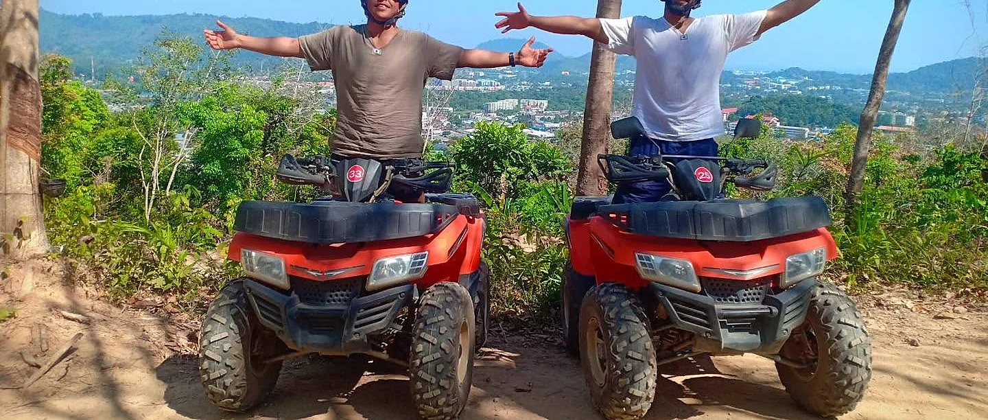 ATV rider exploring a rugged jungle trail during a 45-minute tour in Phuket