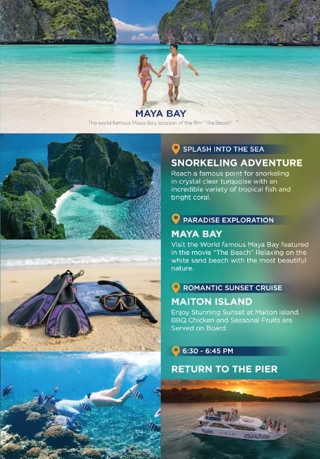 Phi Phi Island + Bamboo Island + Sunset Maiton by Speed Catamaran + Lunch + SIC Transfer & Longtail boat (Include Park Fee) — image 4