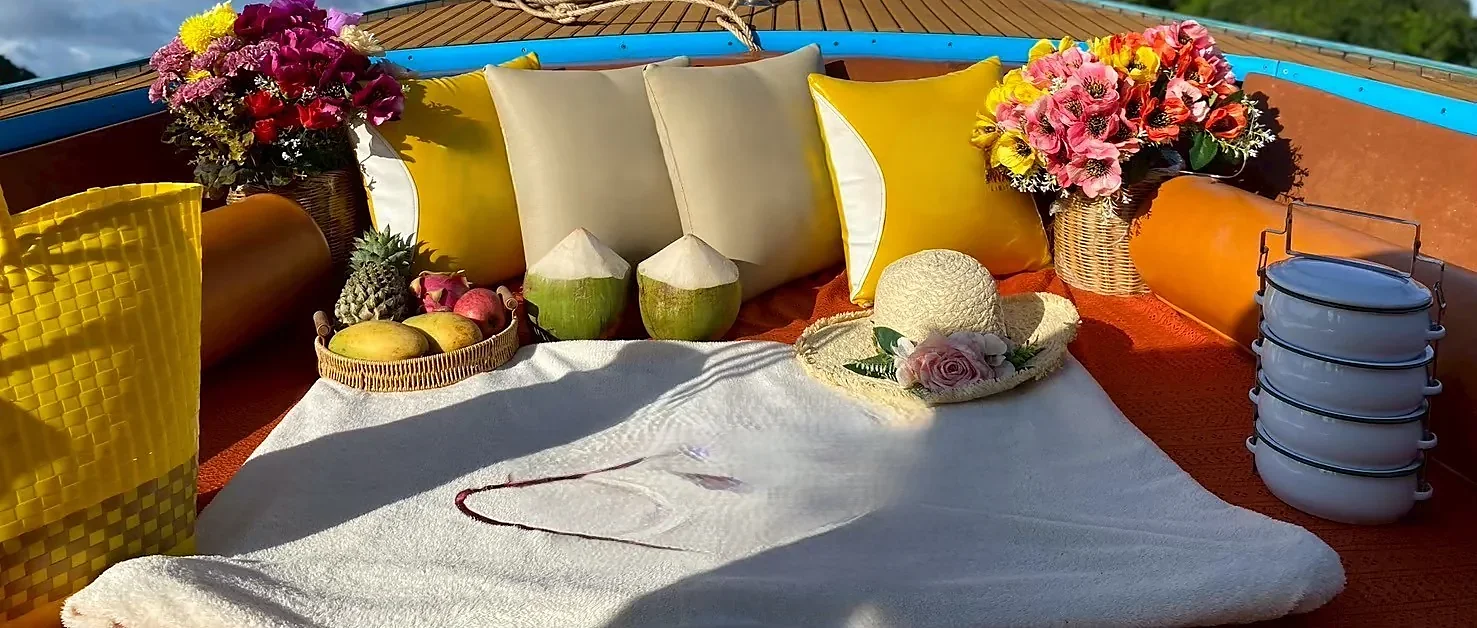 Luxury private longtail boat for a Phi Phi Island tour from Krabi