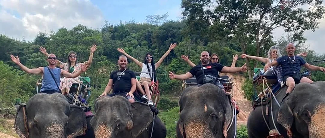 Elephant trekking experience on a 30-minute tour in Phuket
