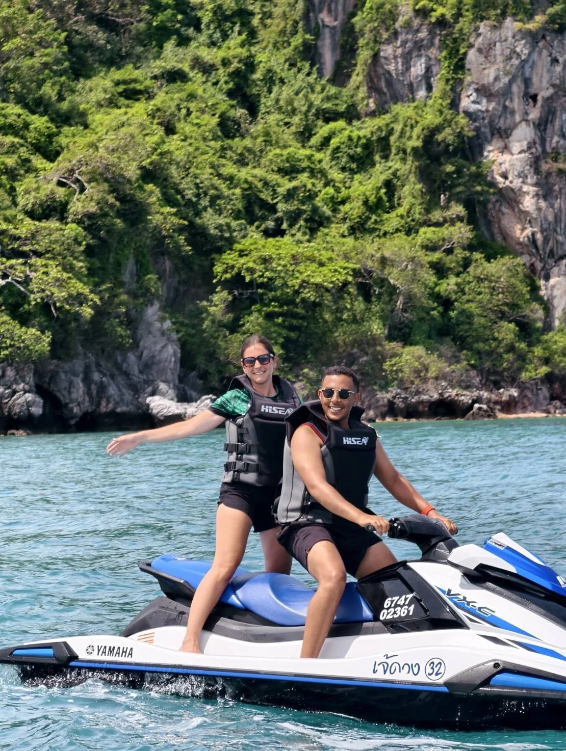 Jet ski riders on an afternoon safari from Samui Island to Koh Pha Ngan