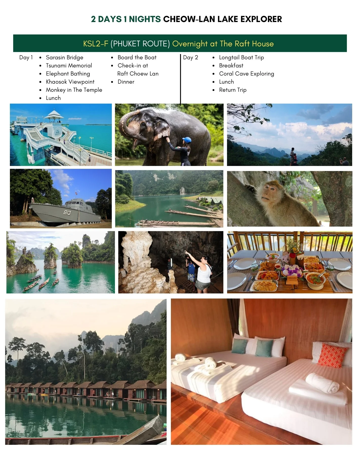 Khao Sok - 2 Days 1 Night Cheow-Lan Lake Explorer (Overnight at Raft House with Air-Con Room) minimum 4 Pax : KSL2-F — image 31