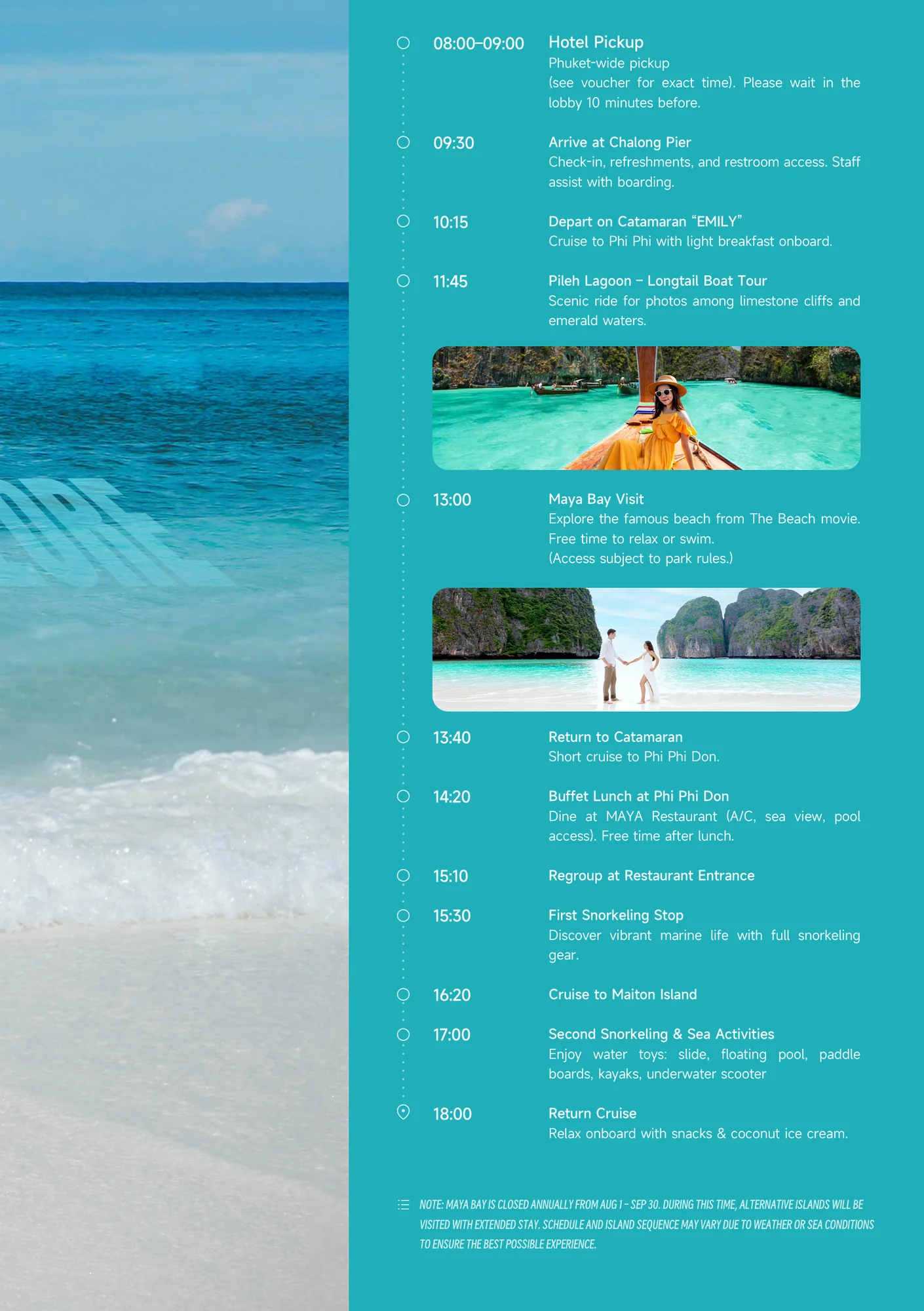 EMILY MOONLIGHT PLUS – PHI PHI LUXURY CRUISE + Lunch + SIC Transfer — image 3